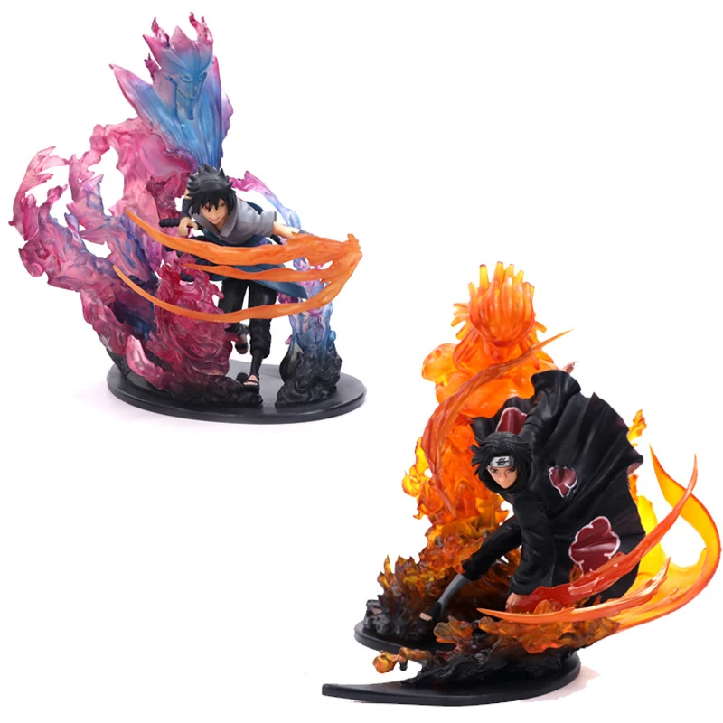 

Zero Naruto Uchiha Itachi & Uchiha Sasuke Japanese Anime Action Toy Figures Pvc Model Collection Toys 22cm