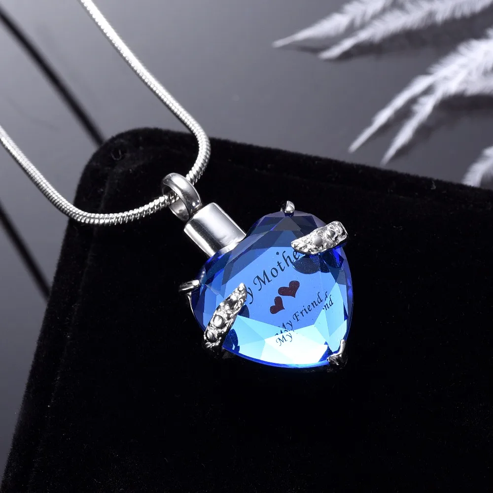 Памятный сувенир моя мама мой друг|cremation urn necklace|cremation urnsblue crystal |