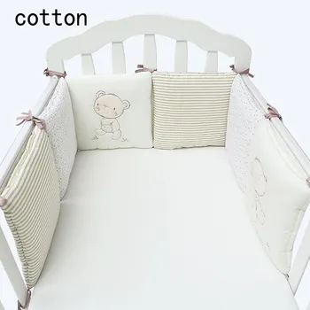 

Cute Bear Design Cotton Infant Baby Crib Bumper Bed Protector Soft Baby Kids Cot Nursery Bedding Bear Bumper