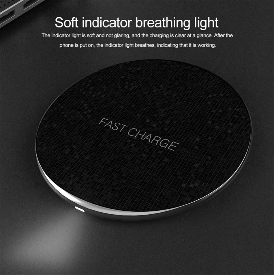 !ACCESS 10W Fast QI Wireless Charging Pad For iPhone X 8 Plus Samsung Galaxy S6 S8 S7 Note 8 Mobile Ultra-thin Wireless Charger (8)