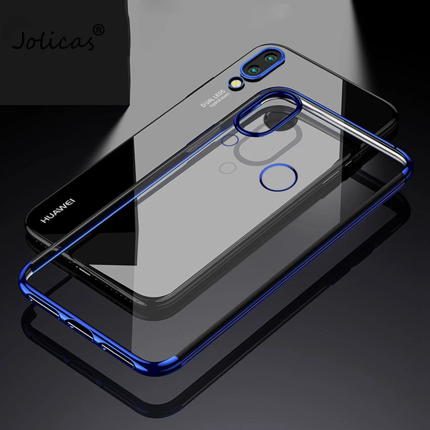 

Plating Soft TPU Transparent Anti-shock Case For Huawei P Smart Plus 2019 P20 P10 P9 Lite Honor 8X 8 9 8C 7A Pro 7C V10 Nova3 3i
