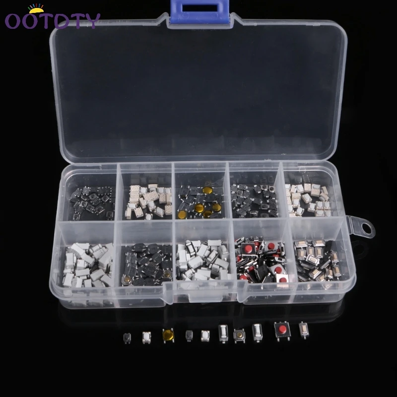 

250 Pcs 10 Types Tactile Push Button Touch Switch Remote Keys Microswitch