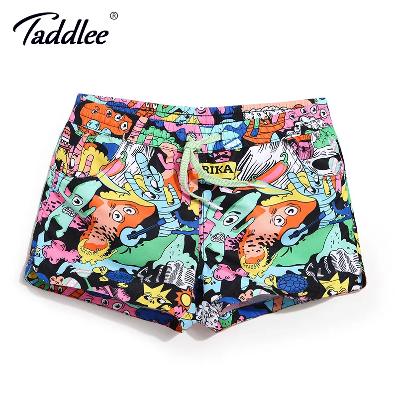 

Taddlee Brand Women Beach Board Shorts Boxer Trunks Swimwear Swimsuits Swimming Run Sports Trunks Short Bottoms Quick Drying New
