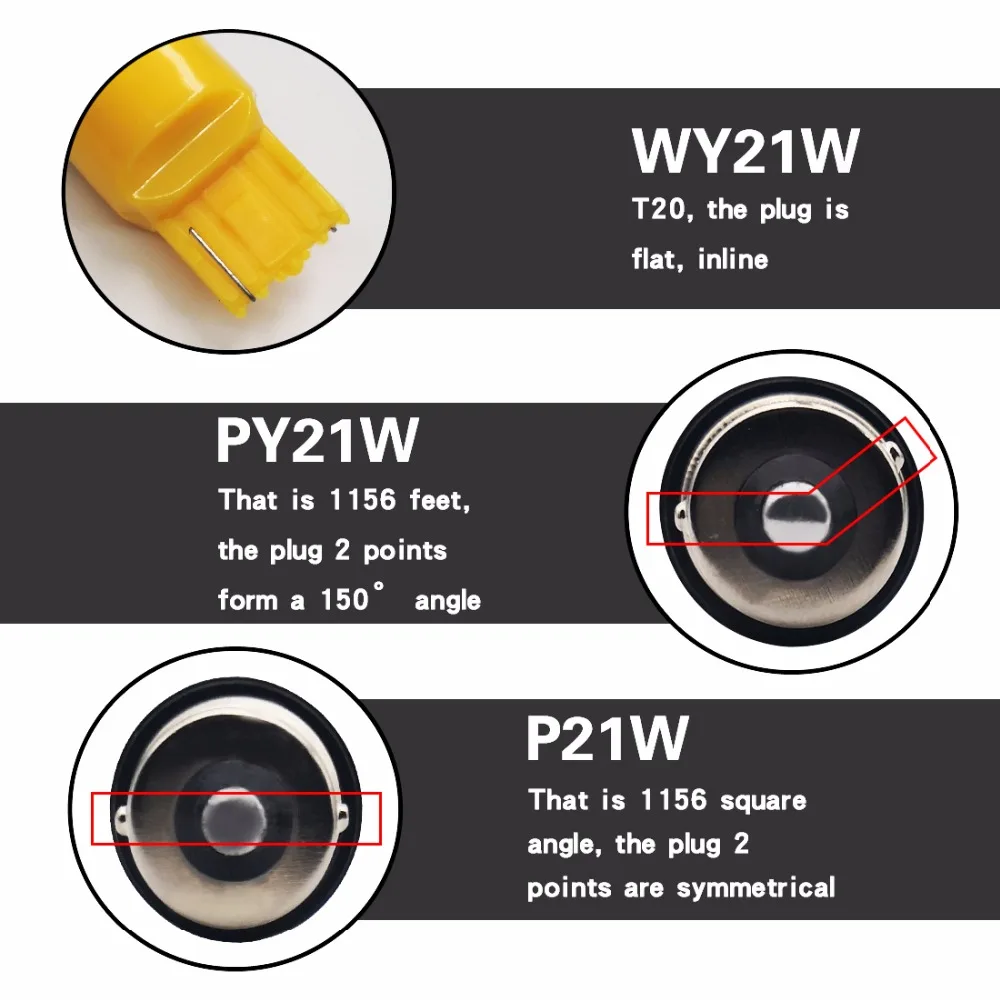 2 pcs Tail Light 1156 BAU15S PY21W LED Canbus Error Free BA15S P21W S25 3030 35SMD 2100lm Auto Reverse Lamp DRL Rear Bulbs Amber