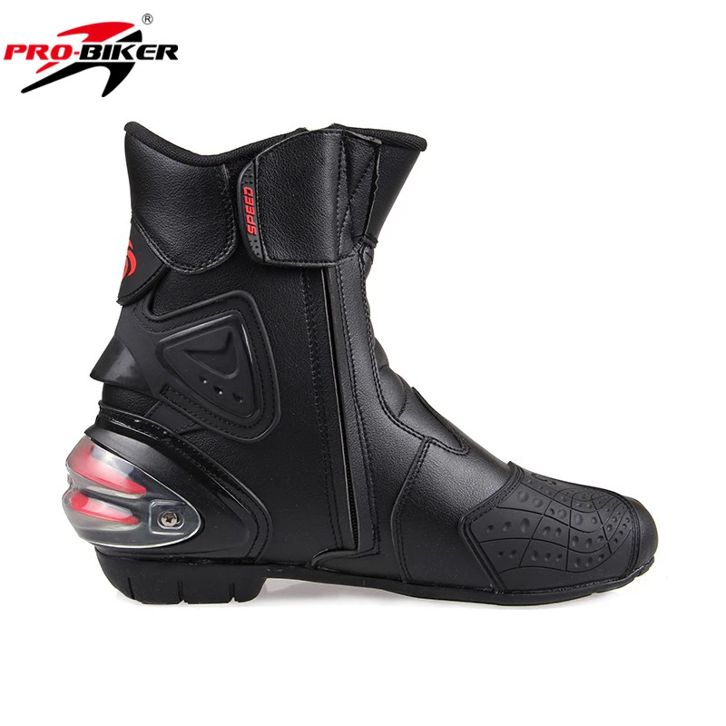 Men Motorcycle Boots PU Leather Motorsport Riding Racing Boots Motocross MX Shoes Motorbike Bike SPEED Protective Gear motorcycle shoes motorcycle boots