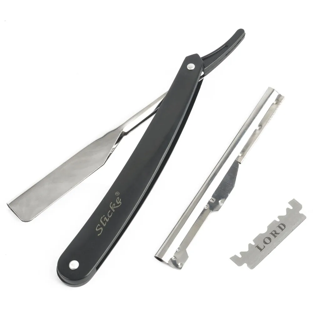 

1pc Straight Edge Stainless Steel Barber Razor Folding Shaving Knife Professional Salon Tool Without Blades