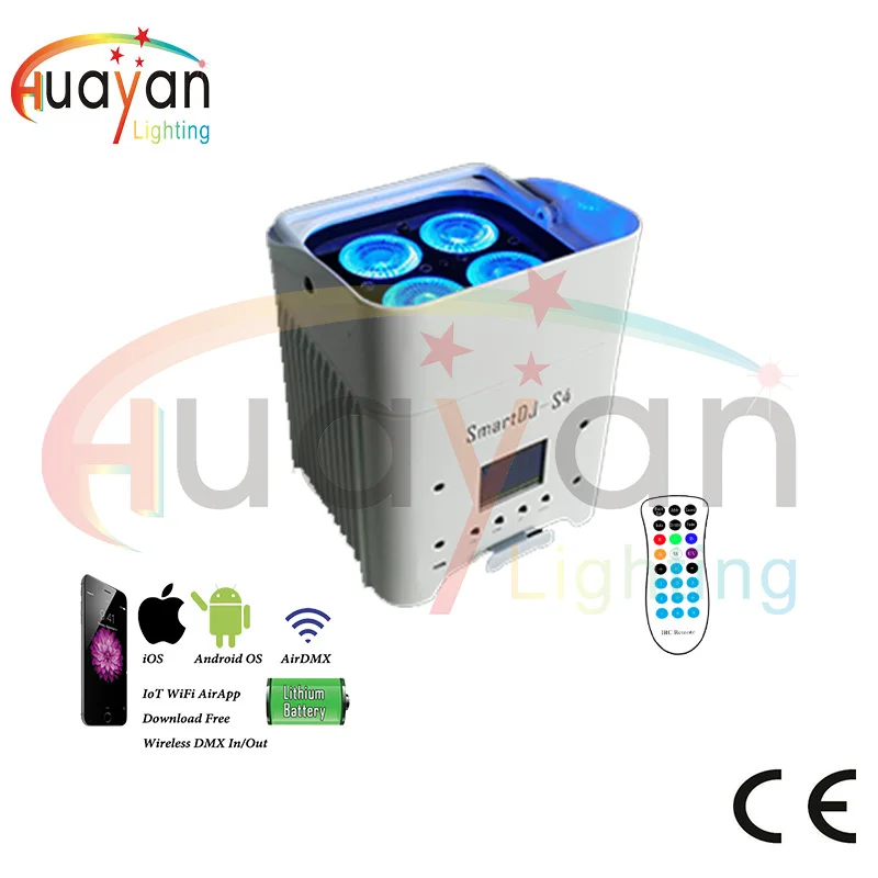 

Free Shipping:1pcs HY-W3001 Battery Powered Flat LED PAR Light with Wireless DMX and 2.4G Wifi Control and Phone control