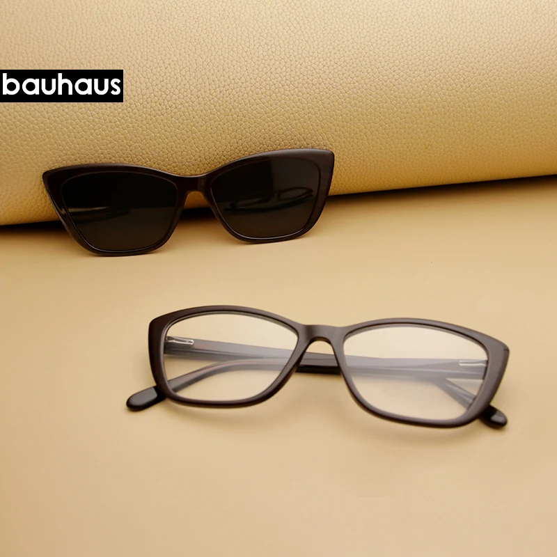 bauhaus Magnet Eyeglasses Full Rim Optical Frame Prescription Spectacle papilionaceous Myopia polarization Sunglasses | Аксессуары для
