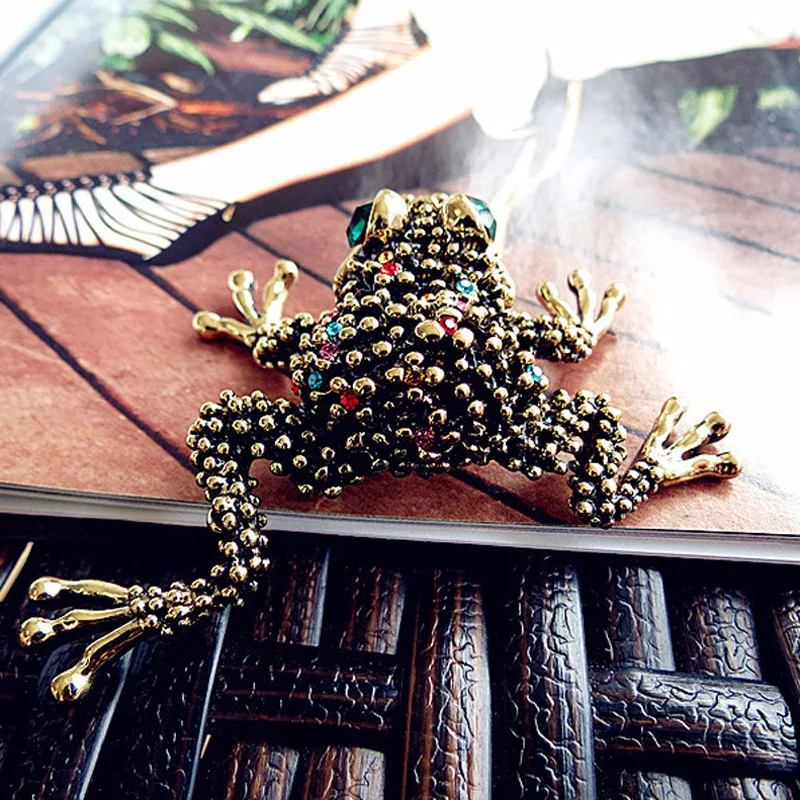 4-frog brooch Broche de rana  Broche de animales animal brooch