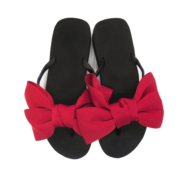 2018 New Flip Flops Fashion Solid Women Shoes EVA Platform Slip on Summer Slipppers Shoes Women Big Bow Decoration Sandals Woman (19)