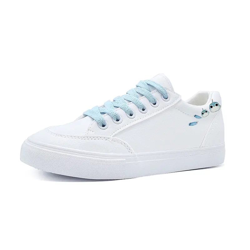 

2018 new autumn casual leather shoes woman lace up designer white fashion sneakers women flats zapatos de mujer tenis feminino