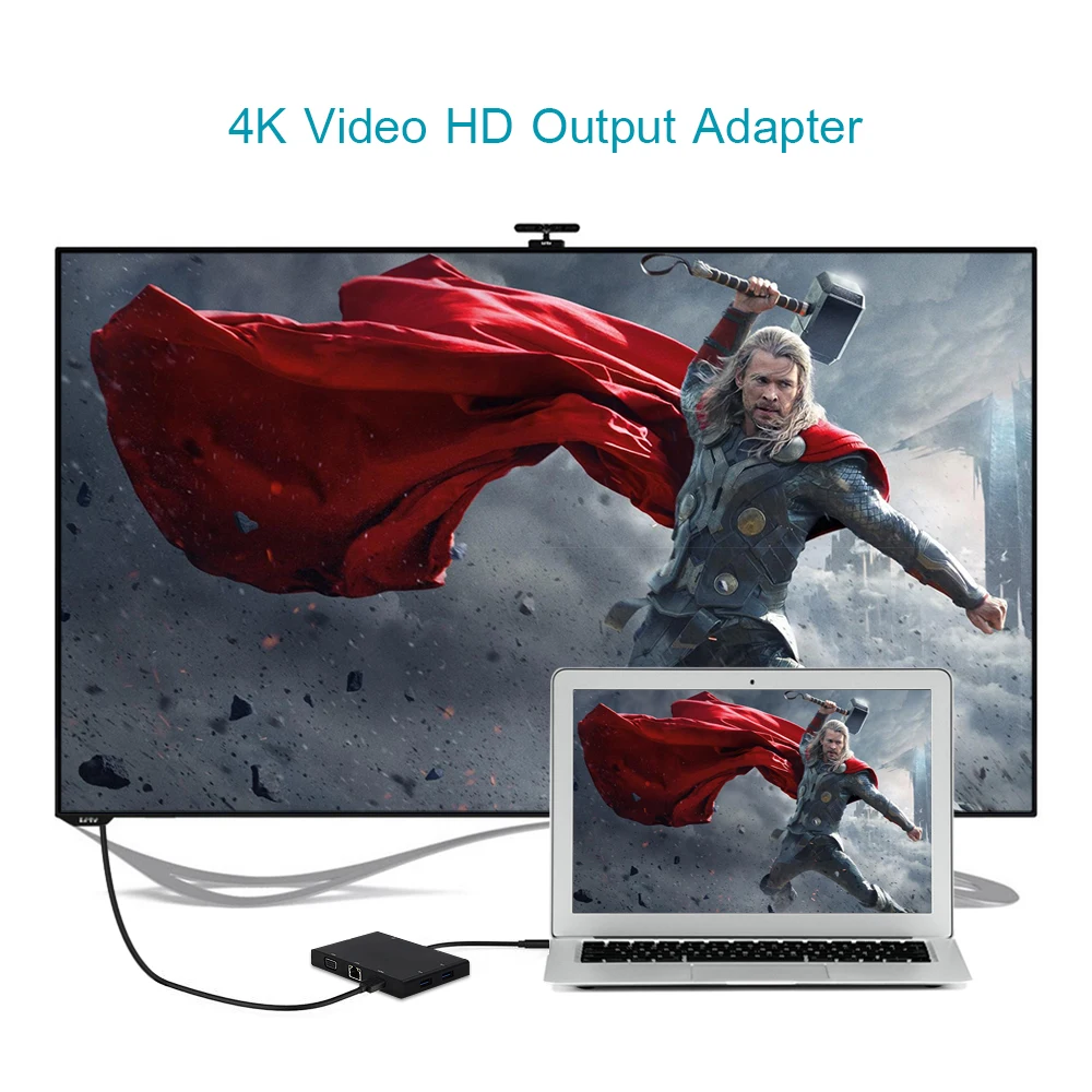 USB C концентратор для Macbook Pro thunderbolt 3 HDMI Ethernet VGA адаптер кардридер 5 мм разъем type с