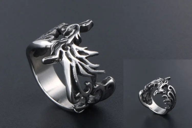 Maya кольцо с Фениксом Новая мода 316L кольца из нержавеющей стали для мужчин и женщин винтажные ювелирные изделия Размер США 7-10