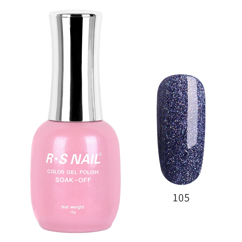 RS NAIL Новая серия Гель-лак для ногтей УФ светодиодный Гель-лак 120 цветов Гель-лак профессиональный маникюрный набор гель-лаков 15 мл - Цвет: 105