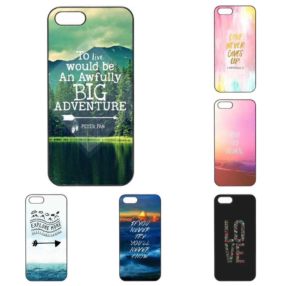 Shell For Huawei P7 P8 P9 mini Honor 3C 4C 5C 6 Mate 7 8 Plus Lite 5X 6X Nexus 6P New Never Stop Exploring Letter |