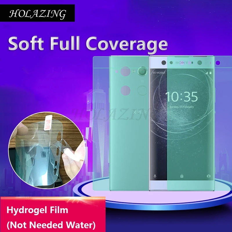

HOLAZING New No Required Water Hydrogel Film 4D Full Coverage Screen Protector for Sony Xperia XA2 Ultra AUTO Fixed Skin Layer