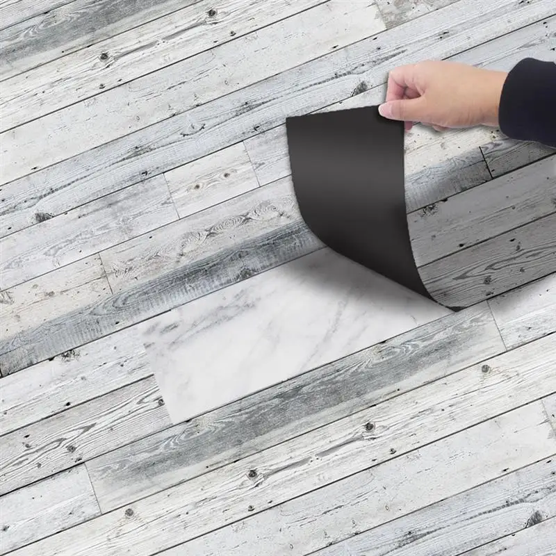 Floor Sticker Imitation Wood Self-adhesive Waterproof Tile Bathroom Decoration Wallpaper DIY Kitchen Wall Stickers 20*300CM#7