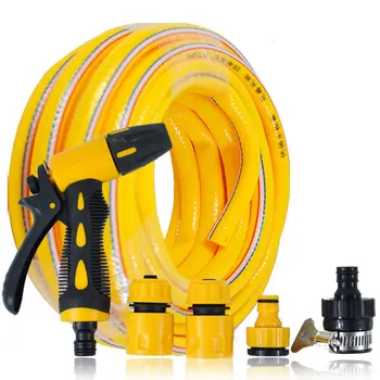 

5-15M High Pressure Water Gun Set For Garden Car Expandable Garden Hose irrigation Spray Gun Quick Connector