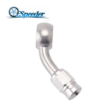 

evil energy AN3 10mm Banjo Eye Brake Hose Fitting 45Degree Elbow Stainless Steel PTFE Brake Hose Ends Fitting