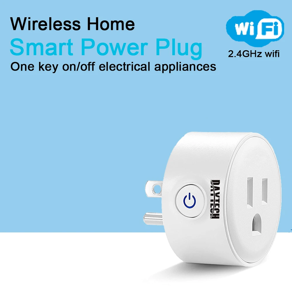 

DAYTECH WiFi Home Smart Power Plug Mini Electric Smart Socket APP Control Home Application Timing Outlet US Plug