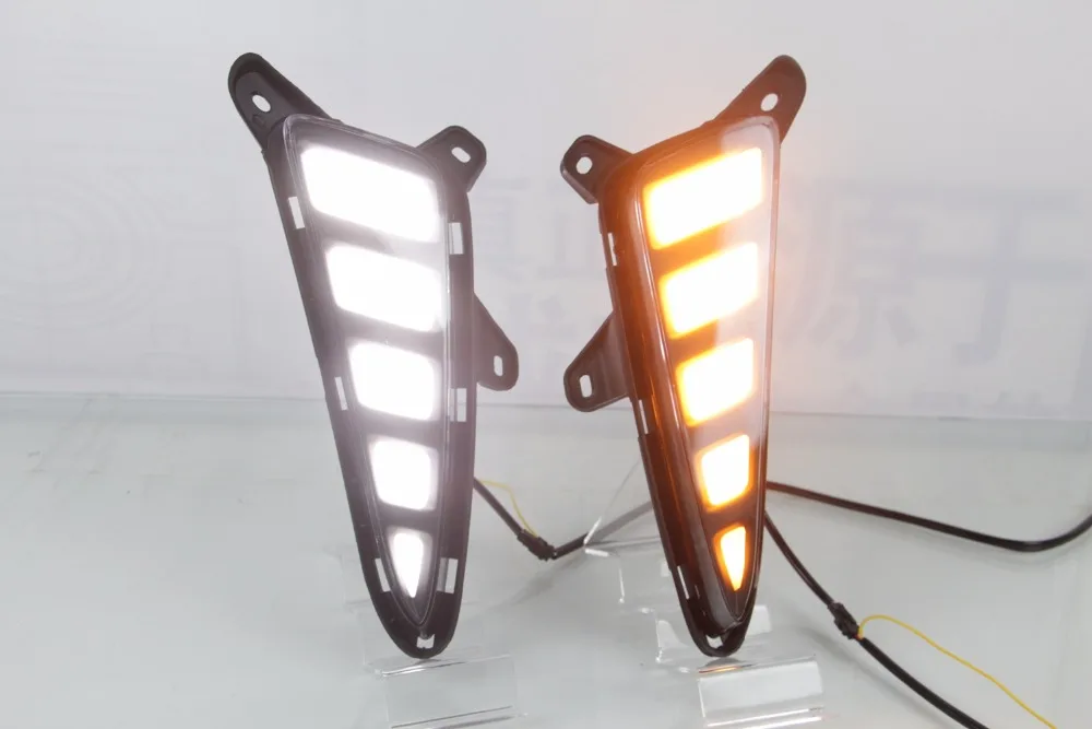 

Qirun led drl daytime running light for Toyota CHR 2017-2018 with yellow turn signal and wireless control