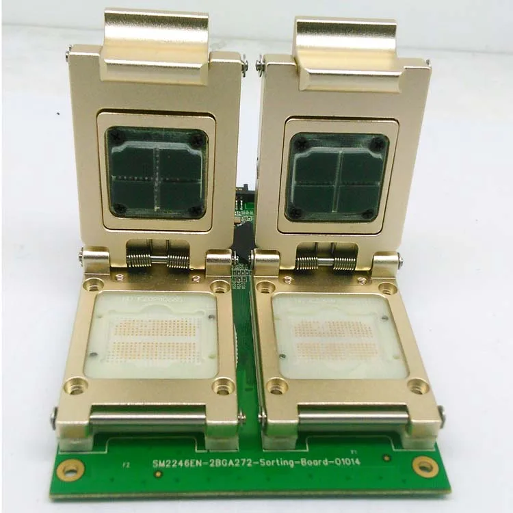  BGA272 Legierung Clamshell Pogopin Testvorrichtung SSD-Test Lösung SM2246EN Zwei In Einem Test Boar