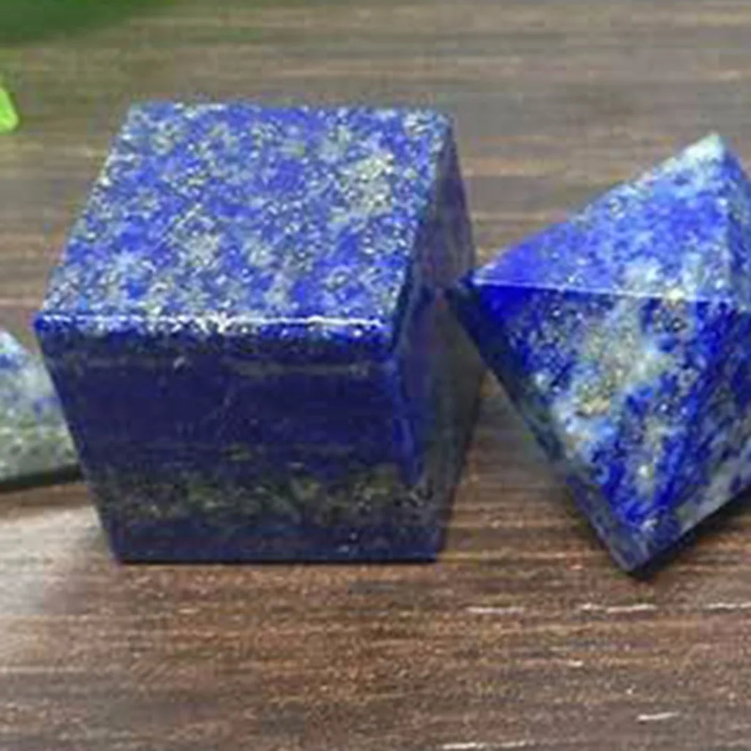 JX-LCLYL 7pcs Lapis Lazuli Platonic Solids Geometric Set Chakra Reiki Healing Crystal