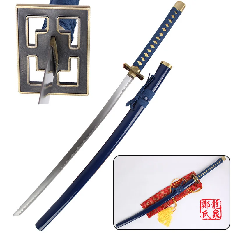 Бесплатная доставка Аниме Блич меч для костюмированного представления реального Катана из стали Кучики Бьякуя светло-голубой Senbonzakura