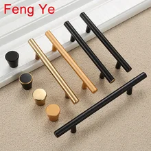 Feng Ye, современные ручки для мебели, ящики для шкафа, ручки для шкафа, кухонный дверной шкаф, комод, золото и черный, удлиняющий Тип