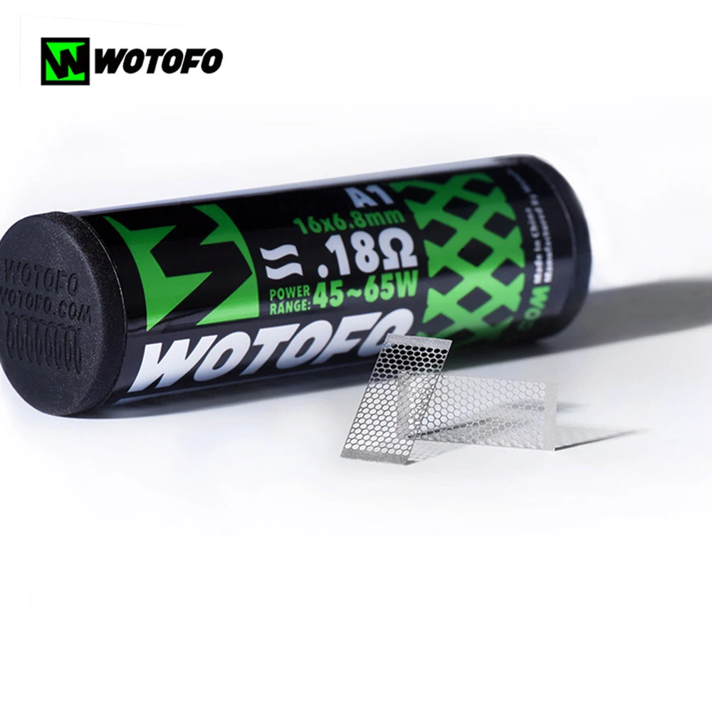 

10pcs/tube Eletronic Cigarette Atomizer Core Wotofo Profile RDA Mesh Prebuild Wire A1 0.18ohm Coil Rebuildable Mesh Sheet Head