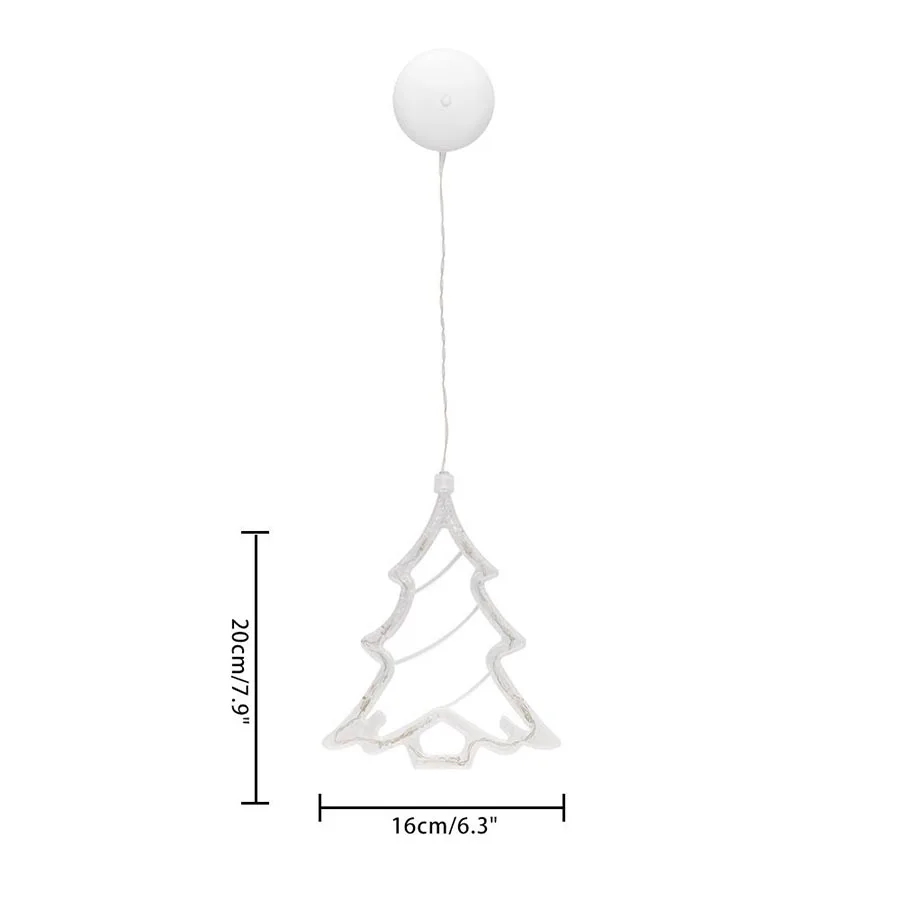 Sucker LED Christmas Light Deer Bell Xmas Tree Shape Fairy Light Indoor Outdoor Decorative Lamps for Xmas New Year Holiday Party (12)