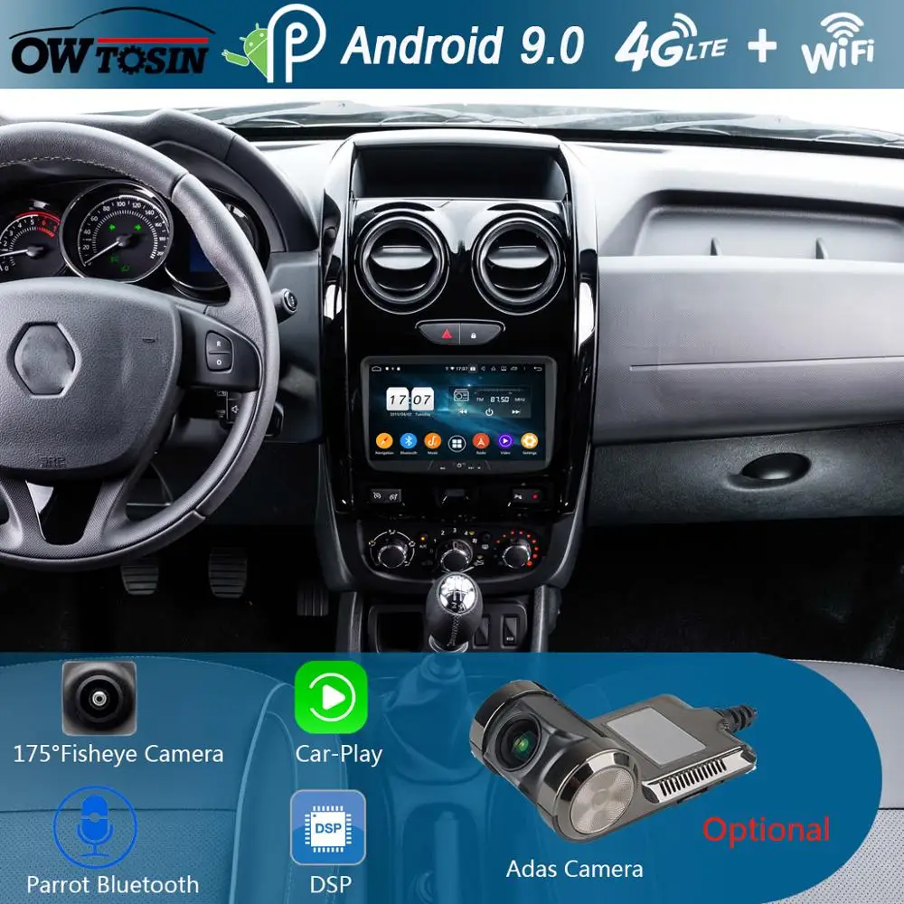 

8" IPS 1920*1080 8Core 4G+64G Android 9.0 Car DVD Player For Renault Dacia Sandero Duster Lada Xray Logan 2 CarPlay Parrot BT