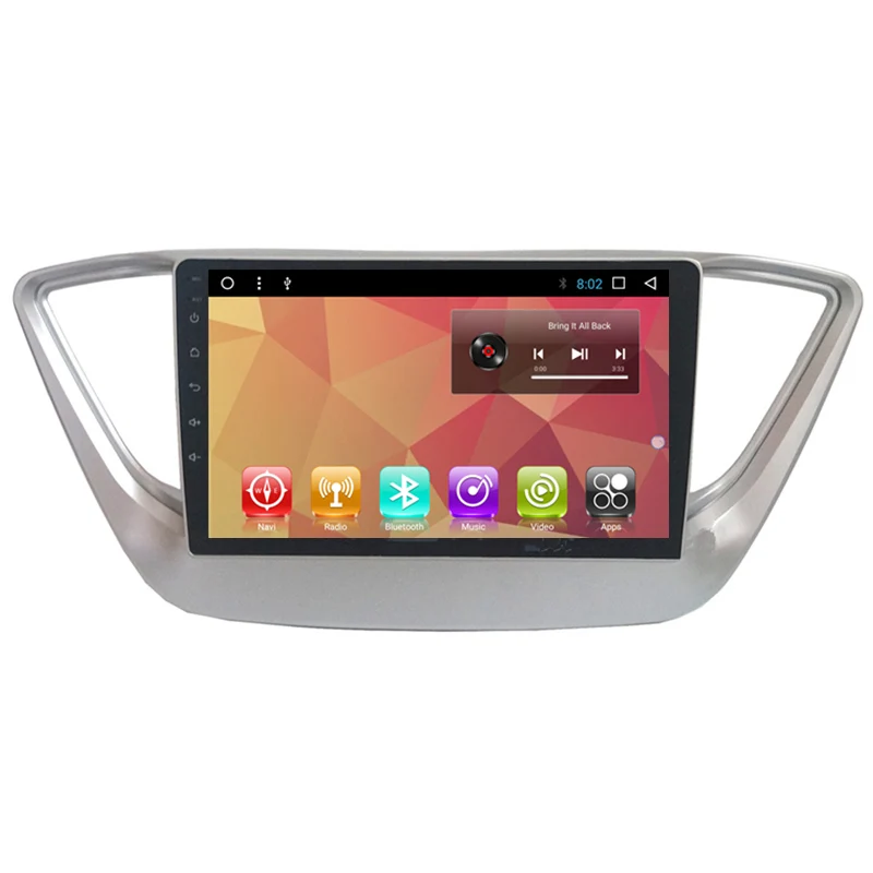 

10" Android Car Multimedia Stereo GPS Navigation DVD Radio Audio Sat Nav Head Unit for Hyundai Verna Accent Solaris 2017 2018