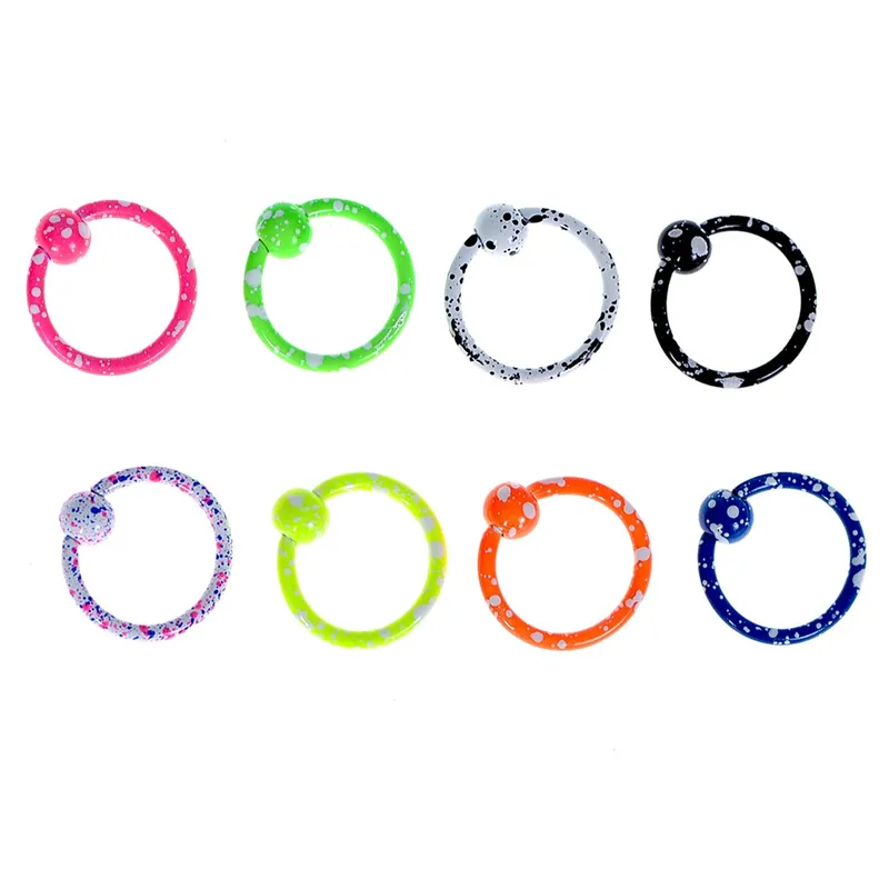 

19G Nose Septum Piercing Jewelry For Women Nose Nipple Lip Hoop Rings Helix Cartilage Body Jewelry 8pcs/Lot Wholesale
