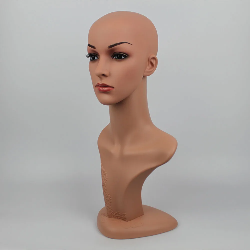 Высокое качество ПЭ реалистичный манекен женщина голова-манекен, манекен, парики на голову, D5-W