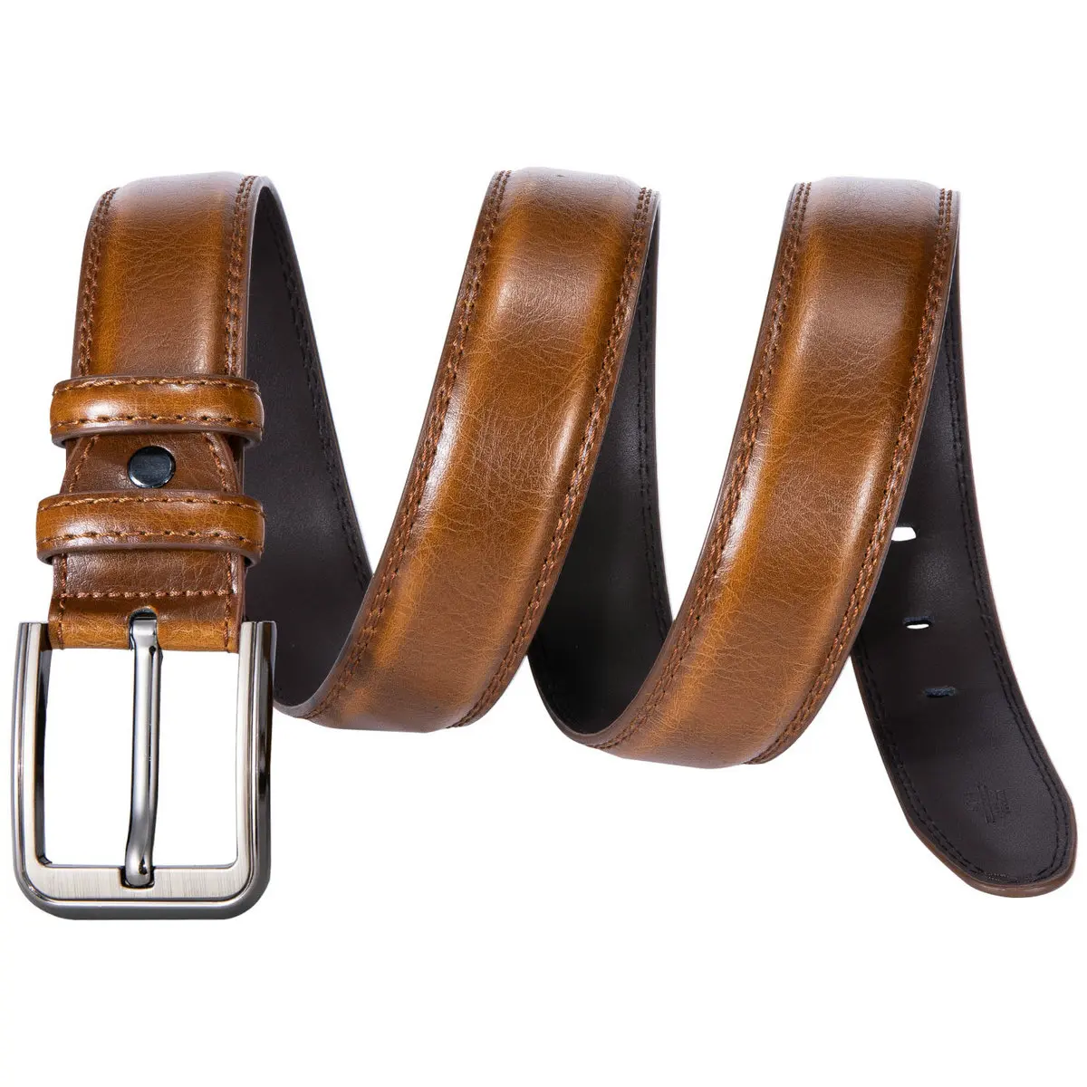 Hi-Tie Прямая поставка мужской кожаный ремень с пряжкой Коричневый цвет мужской брендовый ремень для мужчин пояс ceinture homme ZG-1008