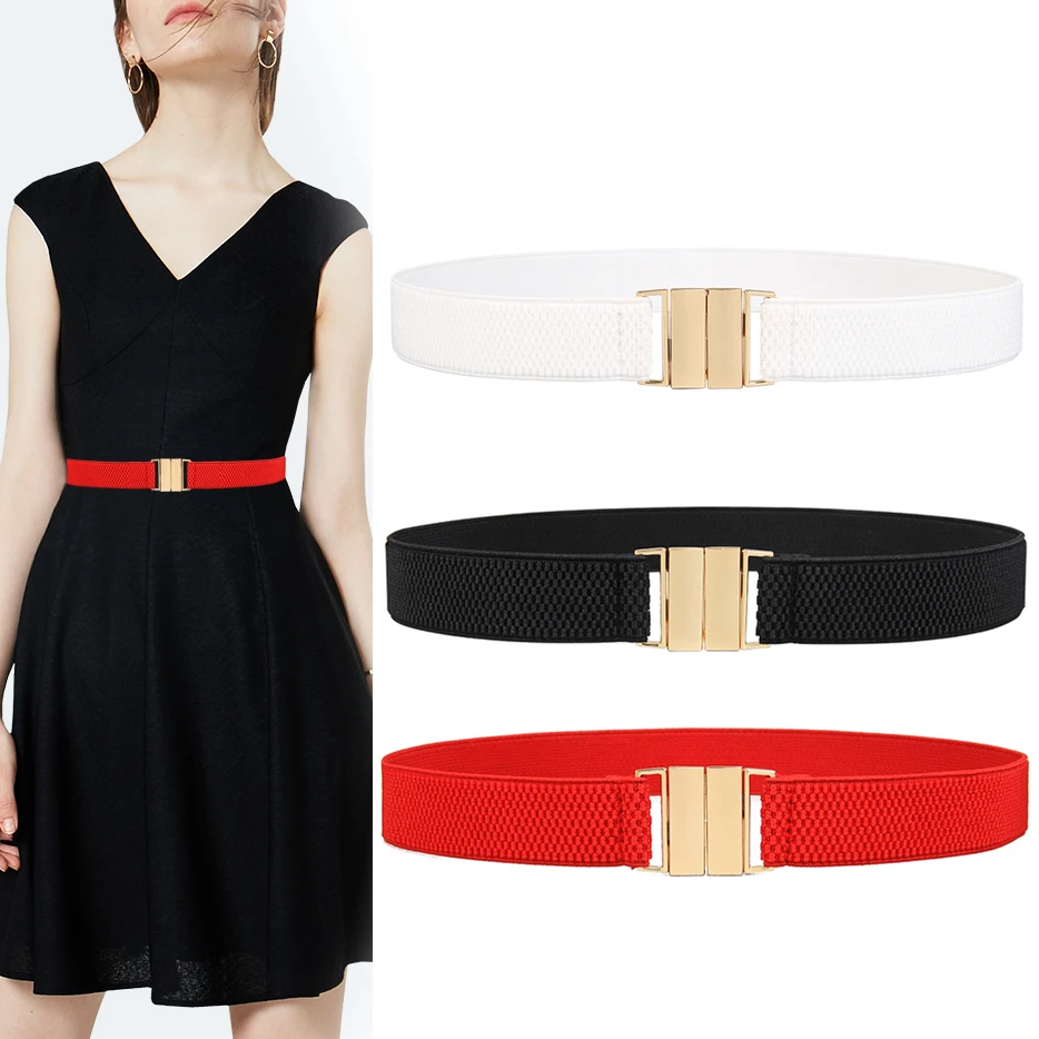Wide Elastic Belt Dress Stretch Waist Belt Women Dress Accessories