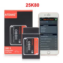 ATDIAG PIC18F25K80 Супер Мини ELM327 V1.5 Bluetooth/Wifi OBD2 OBDII считыватель кодов ELM 327 Bluetooth ELM327 Wi-Fi Android/IOS
