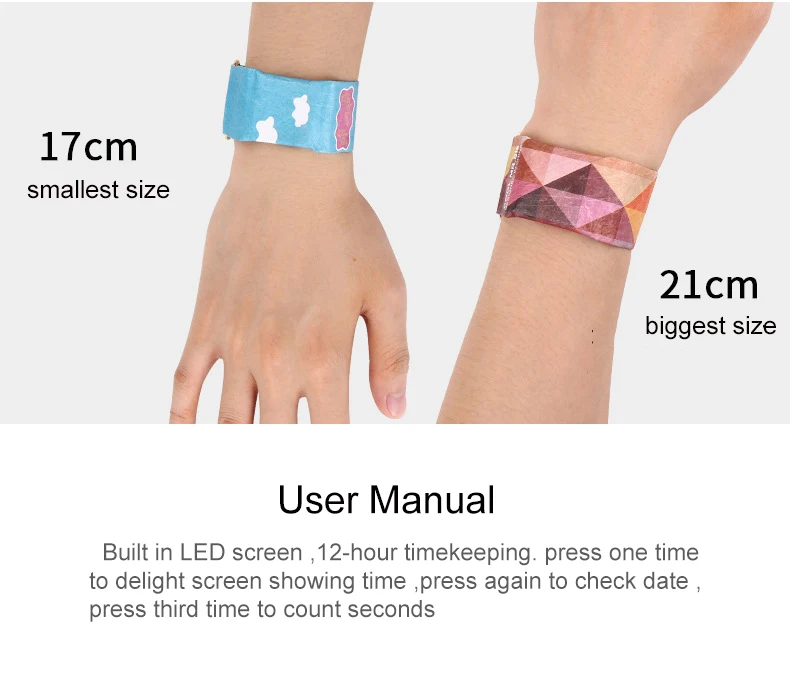 

Girls Cute LED Waterproof Paper Watch Creative Clock Paper Strap Cute Digital Watches Boy Girl Gift