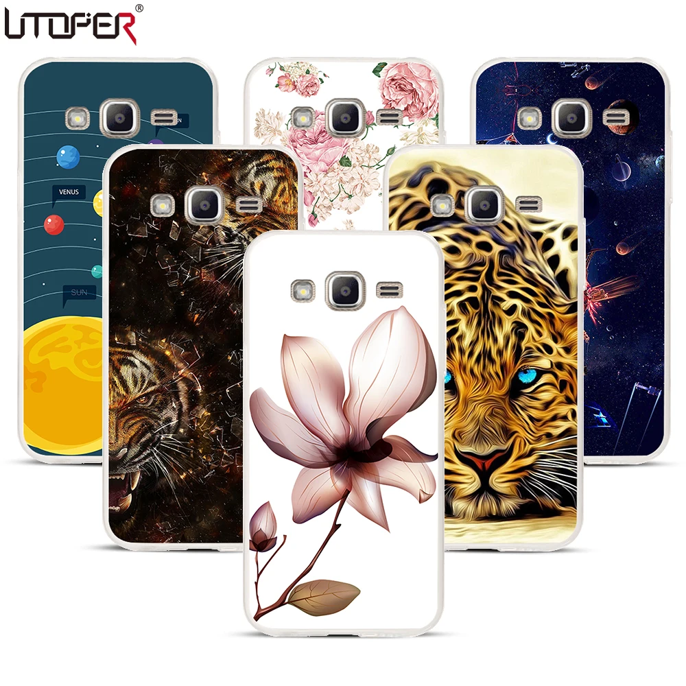 For Samsung J2 Prime Case silicone soft TPU cover lion flower case for