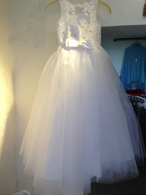 

Custom beautiful lace princess backless girl dress Flower Girl Dresses children clothing
