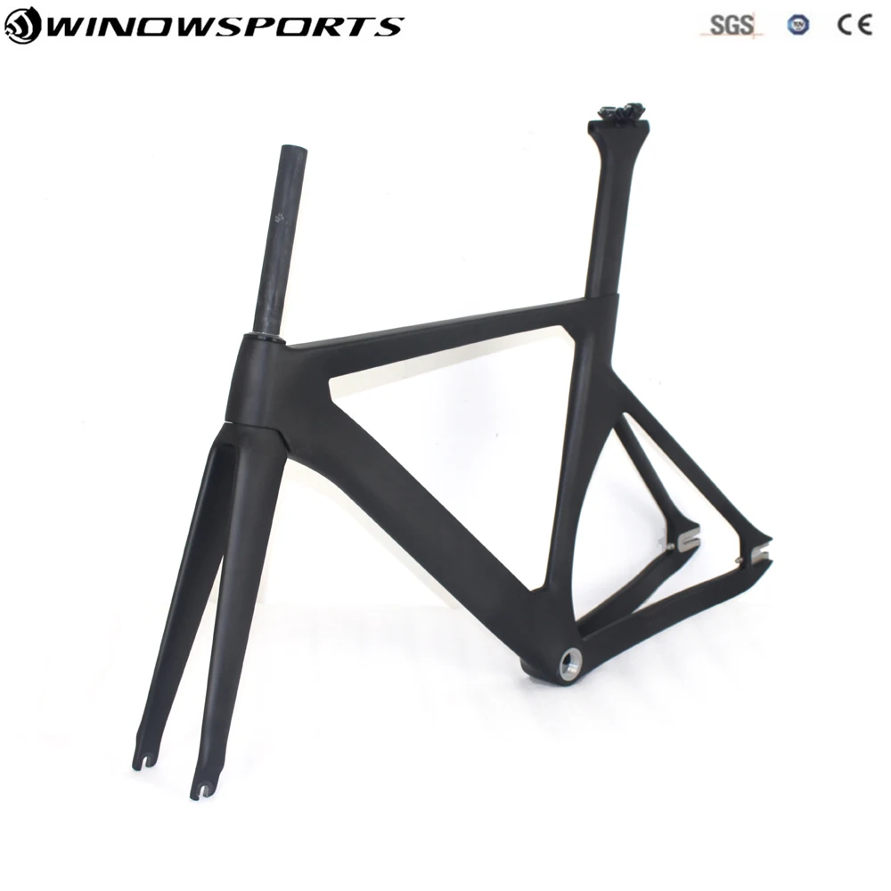 carbon fiber bicycle frame track bike frame carbon super frame+fork+seatpost+clamp Bicycle Aero Track Frameset Glossymatt