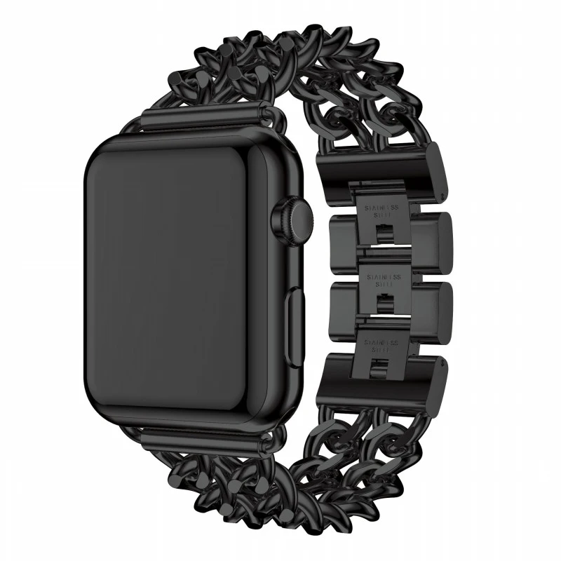 Ремешок из нержавеющей стали для Apple Watch 4 3 2 1 ремешок 38 мм 42 40 44 металлический iwatch