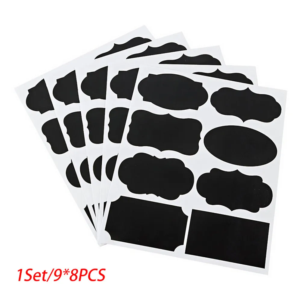 

72Pcs Well Made Blackboard Sticker Craft Kitchen Candy Jar Organizer Labels Scrapbook sticker Convenient to Remerber A65