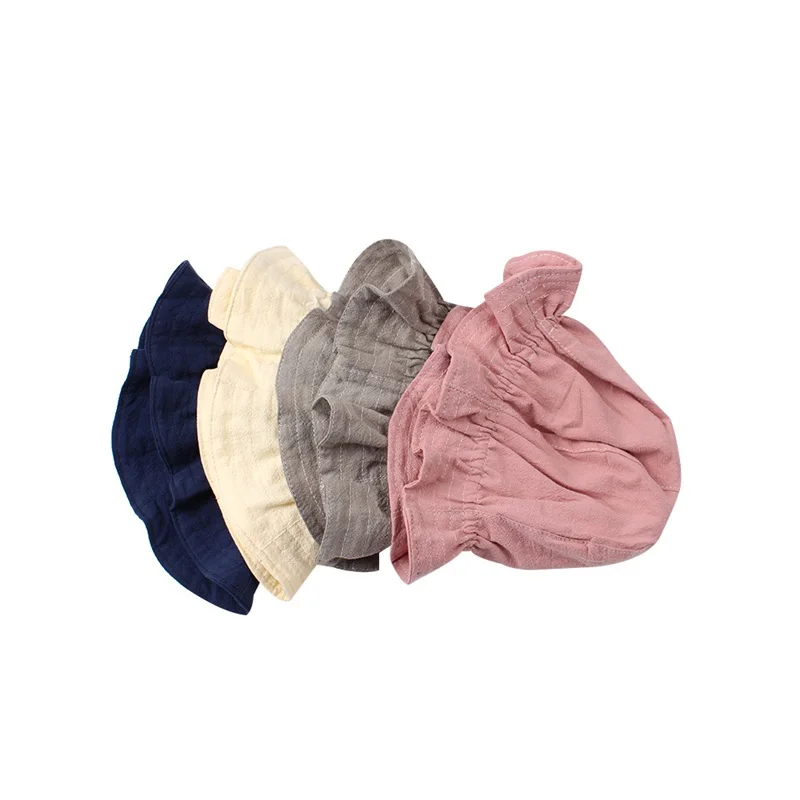 Cute Cotton Baby Beanie Hat Elastic Double Side Hat For Girls Fashion Baby Girls Bucket Hat Summer Sun Cap Baby Boys Clothing (2)