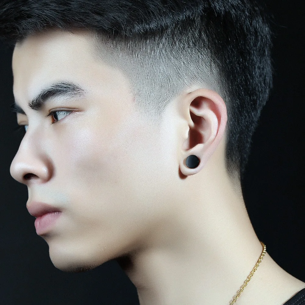 Male Stud Earrings No Ear Hole Anium Steel Magnets Male Stud Earrings No Ear Hole Anium Steel Magnets Clip Han Edition Tide Personality Ge348 In From Jewelry