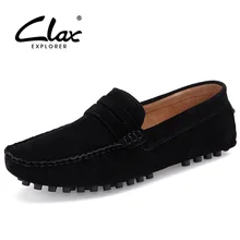 Clax Mens Moccasins Breathable Designer Flat Suede Leather Shoe Male Casual Loafer Slip On Driving Shoes Fashion Classic