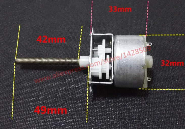

hight quanlity metal Micro DC motor 12V mini DC gear motor with 42mm thread spindle for DIY agitator no noise