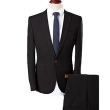 New Black Formal Business Men Suits 2018 Notched Lapel Three Piece Custom Made Groom Wedding Tuxedos (Jacket + Vest + Pants)