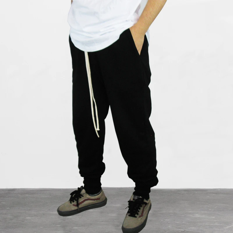

high quality Harem Pants Men 2019 Vintage Hip Hop Casual Joggers Cotton Streetwear Straight Loose Black Pants Sweatpants